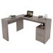 Mesa com 2 Gavetas para Escritório Home Office ME4129 MDP Carvalho G69 - Gran Belo