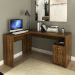 Mesa com 2 Gavetas para Escritório Home Office ME4129 MDP Nogal G69 - Gran Belo