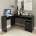 Mesa com 2 Gavetas para Escritório Home Office ME4129 MDP Preto G69 - Gran Belo