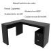 Mesa com 2 Gavetas para Escritório Home Office ME4129 MDP Preto G69 - Gran Belo