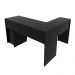 Mesa com 2 Gavetas para Escritório Home Office ME4129 MDP Preto G69 - Gran Belo