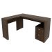 Mesa com 2 Gavetas para Escritório Home Office ME4129 MDP Rustico G69 - Gran Belo