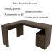 Mesa com 2 Gavetas para Escritório Home Office ME4129 MDP Rustico G69 - Gran Belo