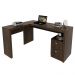 Mesa com 2 Gavetas para Escritório Home Office ME4129 MDP Rustico G69 - Gran Belo