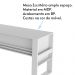 Mesa com Aplique para Escritório Home Office ME4146 MDP Branco G69 - Gran Belo
