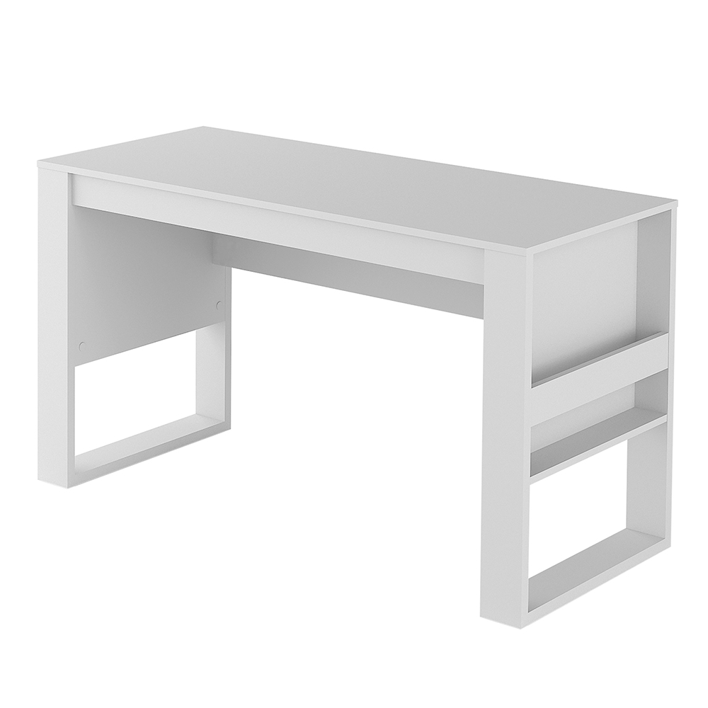 Mesa com Aplique para Escritório Home Office ME4146 MDP Branco G69 - Gran Belo