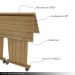 Mesa com rodizio para Escritório Home Office ME4117 MDP Amendoa G69 - Gran Belo