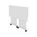 Mesa com rodizio para Escritório Home Office ME4117 MDP Branco G69 - Gran Belo