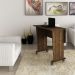 Mesa com rodizio para Escritório Home Office ME4117 MDP Nogal G69 - Gran Belo
