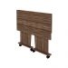 Mesa com rodizio para Escritório Home Office ME4117 MDP Nogal G69 - Gran Belo