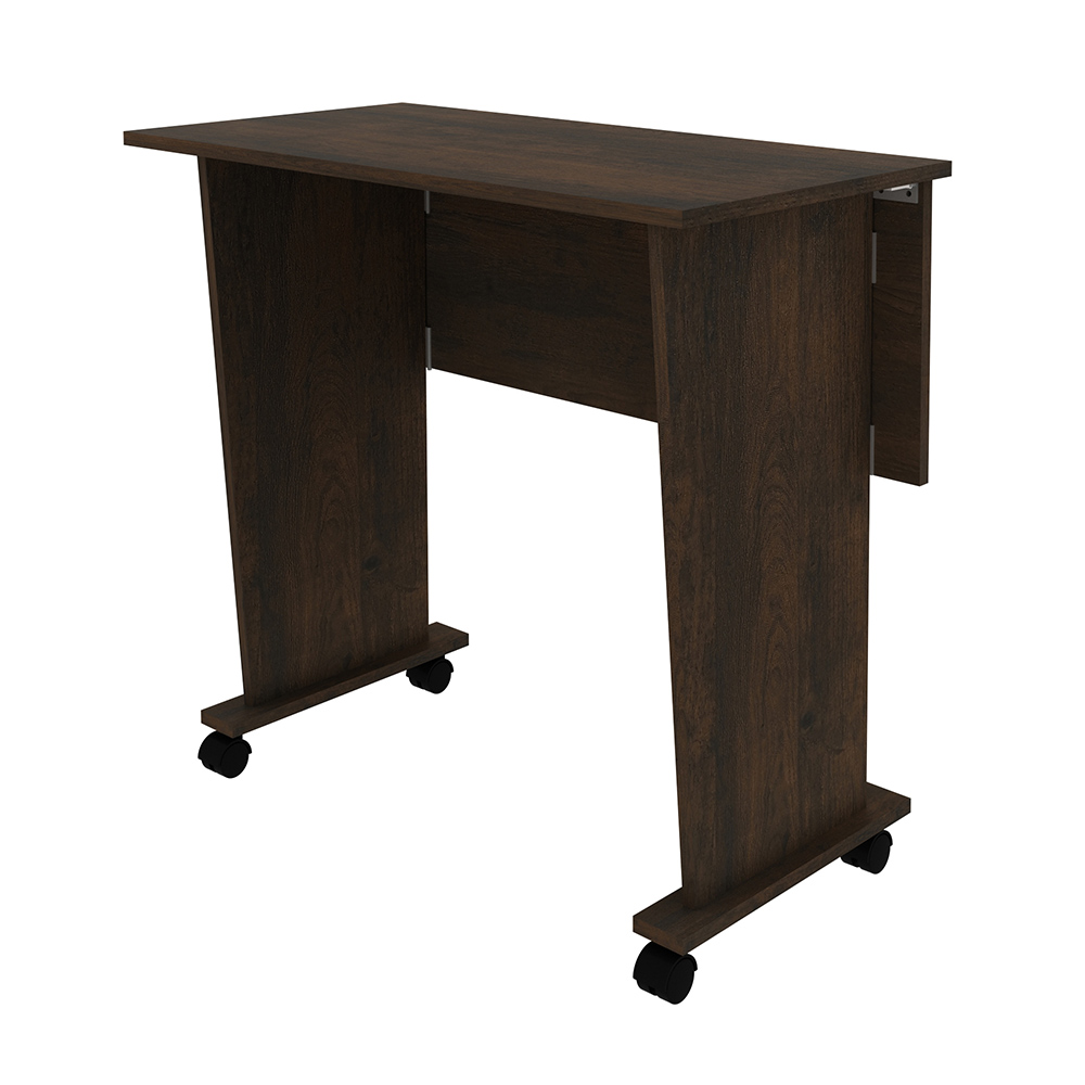 Mesa com rodizio para Escritório Home Office ME4117 MDP Rustico G69 - Gran Belo
