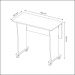 Mesa com rodizio para Escritório Home Office ME4117 MDP Rustico G69 - Gran Belo