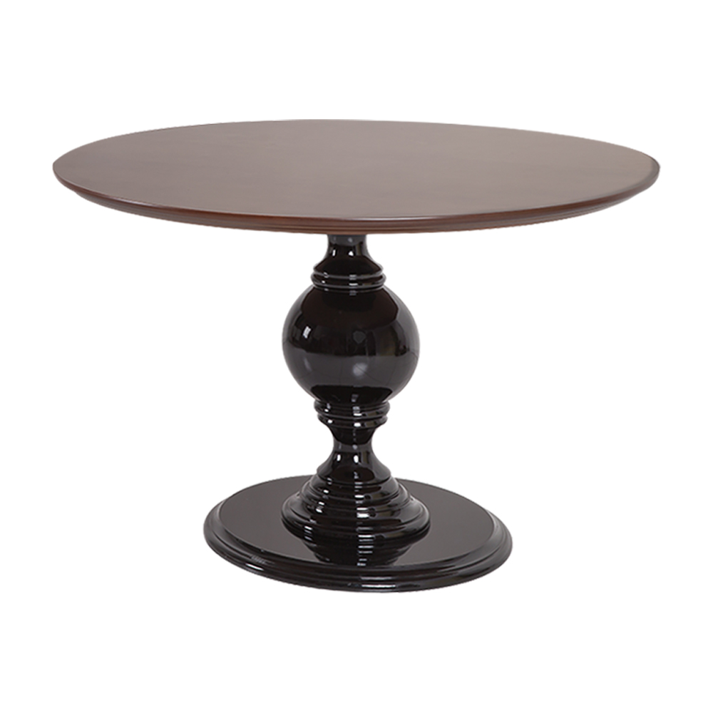Mesa de Apoio Decorativa Vênus 90x76 Preta/Imbuía G71 - Gran Belo