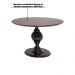 Mesa de Apoio Decorativa Vênus 90x76 Preta/Imbuía G71 - Gran Belo