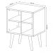 Mesa de Apoio Nicho Canto Lateral para Sala de Estar E1720 MDP Natural/Off White G69 - Gran Belo