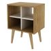 Mesa de Apoio Nicho Canto Lateral para Sala de Estar E1720 MDP Natural/Off White G69 - Gran Belo