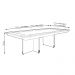 Mesa de Bilhar Sinuca e Jantar Oban Versátil com Tampo Removível 250 cm Base T Branco G84 - Gran Belo