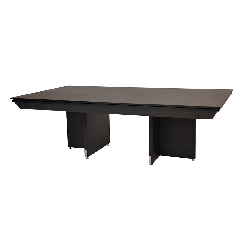 Mesa de Bilhar Sinuca e Jantar Oban Versátil com Tampo Removível 250 cm Base T Preto G84 - Gran Belo
