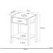Mesa de Cabeçeira para Quarto Decorativa AZ1016 MDP Branco/Branco G69 - Gran Belo