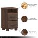 Mesa de Cabeceira 2 Gavetas Madeira Maciça Naipe Café - G74 - Gran Belo