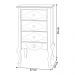 Mesa de Cabeceira Decorativa Zahra 3 Gavetas Branco/Imbuía G71 - Gran Belo