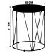 Mesa de Canto Decorativa Rionegro Base Preta G41 - Gran Belo