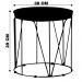 Mesa de Canto Decorativa Solimões Base Preta G41 - Gran Belo