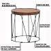 Mesa de Canto Decorativa Solimões Base Preta G41 - Gran Belo