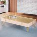 Mesa de Centro Decorativa Cadenza Pés de Aço MDP/MDF Off White/Champagne G26 - HB Móveis