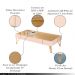Mesa de Centro Decorativa Cadenza Pés de Aço MDP/MDF Off White/Champagne G26 - HB Móveis