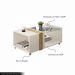 Mesa de Centro Decorativa Rennes MDP OffWhite/Lamina Mel G11 - Gran Belo