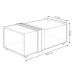 Mesa de Centro Decorativa Rennes MDP OffWhite/Lamina Mel G11 - Gran Belo