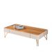 Mesa de Centro Decorativa Rennes MDP/MDF Pés de Aço Off White/Cinamomo G26 - Gran Belo