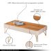 Mesa de Centro Decorativa Rennes MDP/MDF Pés de Aço Off White/Cinamomo G26 - Gran Belo