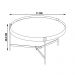 Mesa de Centro Nezuko 71cm Base Cobre Tampo Mármore Preto G29 - Gran Belo