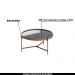 Mesa de Centro Nezuko 71cm Base Cobre Tampo Mármore Preto G29 - Gran Belo