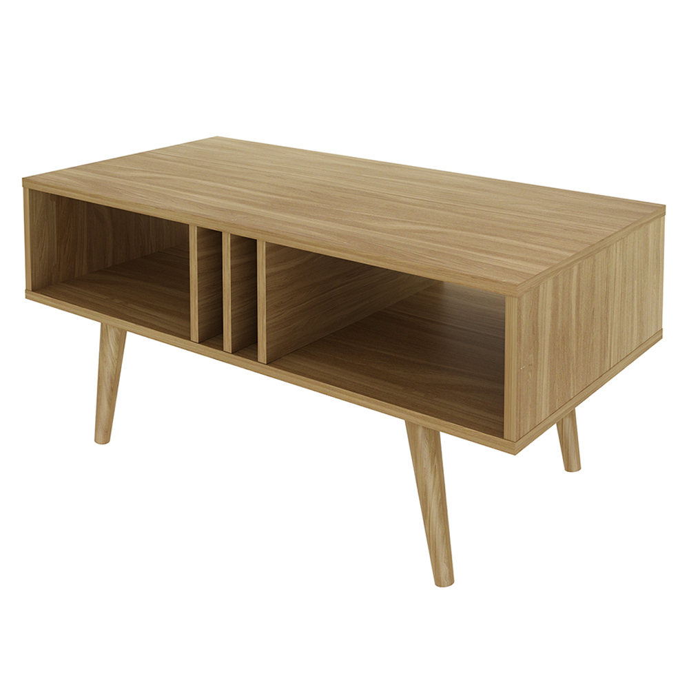 Mesa de Centro para Sala de Estar MC2226 MDP Natural/Off White G69 - Gran Belo