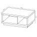 Mesa de Centro para Sala de Estar MC2232 MDP Natural/Off White G69 - Gran Belo