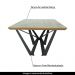 Mesa de Jantar Base de Ferro Shaman 238cm Castanho Oregon G04 - Gran Belo