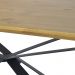 Mesa de Jantar Base de Ferro Shaman 238cm Castanho Oregon G04 - Gran Belo