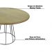 Mesa de Jantar Redonda Base de Ferro Telaio Castanho G04 - Gran Belo