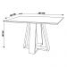 Mesa de Jantar Shell 160x90 cm com Tampo de Vidro Off White G55 - Gran Belo