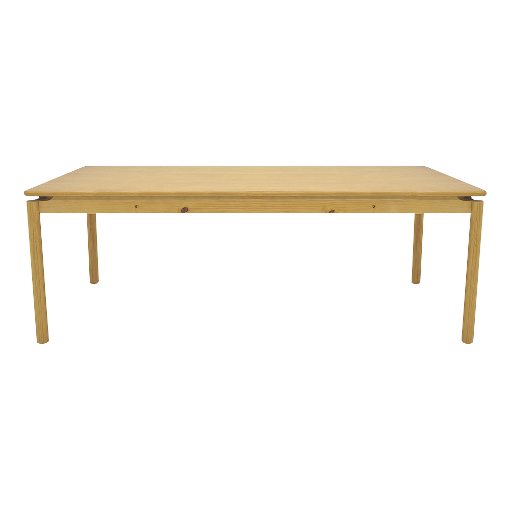 Mesa de Jantar de Madeira Taeda Zelda 220cm Natural/Voss G04 - Gran Belo