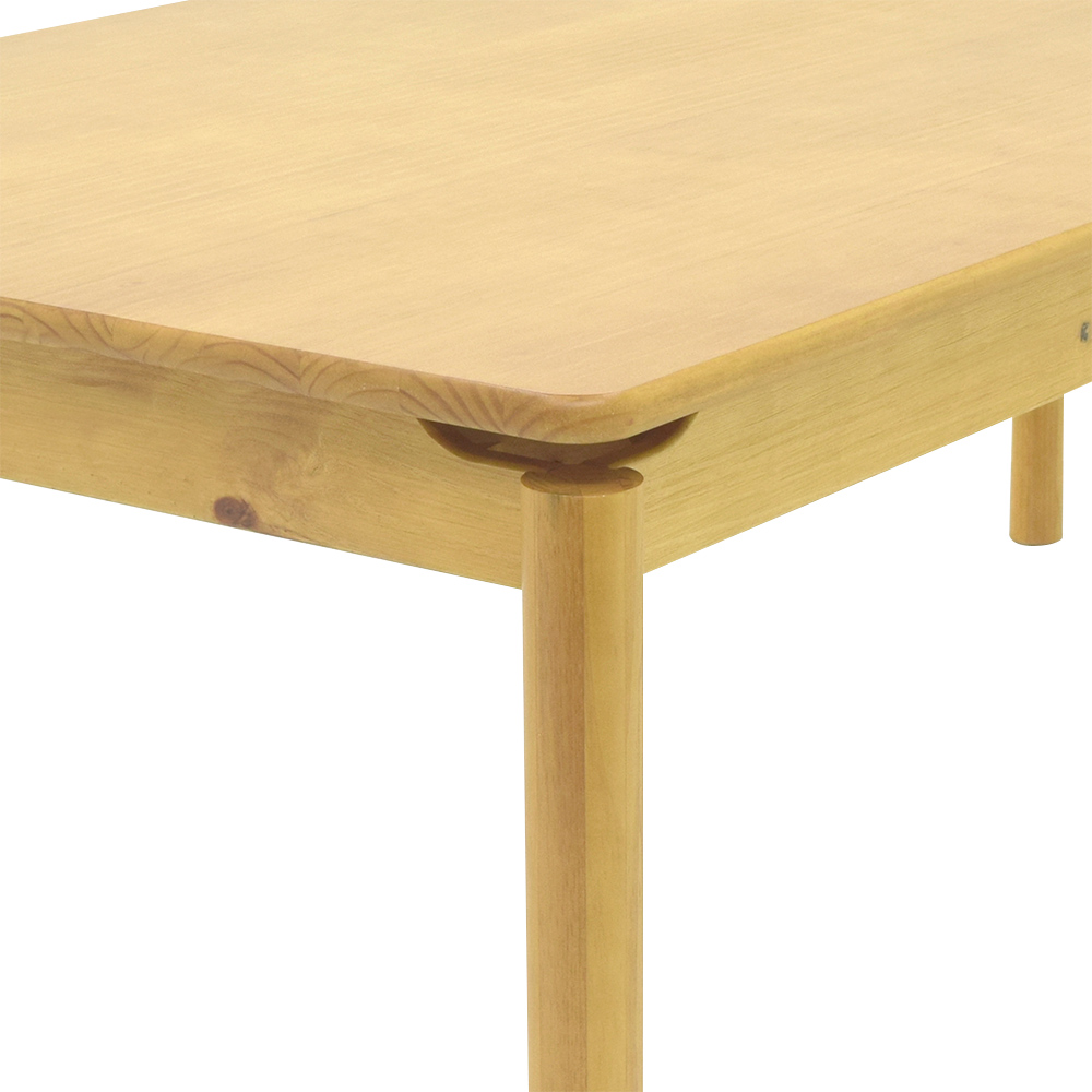 Mesa de Jantar de Madeira Taeda Zelda 220cm Natural/Voss G04 - Gran Belo