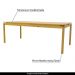 Mesa de Jantar de Madeira Taeda Zelda 220cm Natural/Voss G04 - Gran Belo