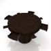 Mesa de Jogos Carteado 4 Lugares Bellagio com Gavetas e Tampo Reversível Base Cone com Tecido Capuccino/Verde G42 - Gran Belo