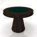 Mesa de Jogos Carteado 4 Lugares Bellagio com Gavetas e Tampo Reversível Base Cone com Tecido Capuccino/Verde G42 - Gran Belo