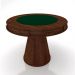 Mesa de Jogos Carteado 4 Lugares Bellagio com Gavetas e Tampo Reversível Base Cone com Tecido Imbuia/Verde G42 - Gran Belo