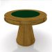 Mesa de Jogos Carteado 4 Lugares Bellagio com Gavetas e Tampo Reversível Base Cone com Tecido Mel/Verde G42 - Gran Belo