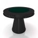 Mesa de Jogos Carteado 4 Lugares Bellagio com Gavetas e Tampo Reversível Base Cone com Tecido Preto/Verde G42 - Gran Belo